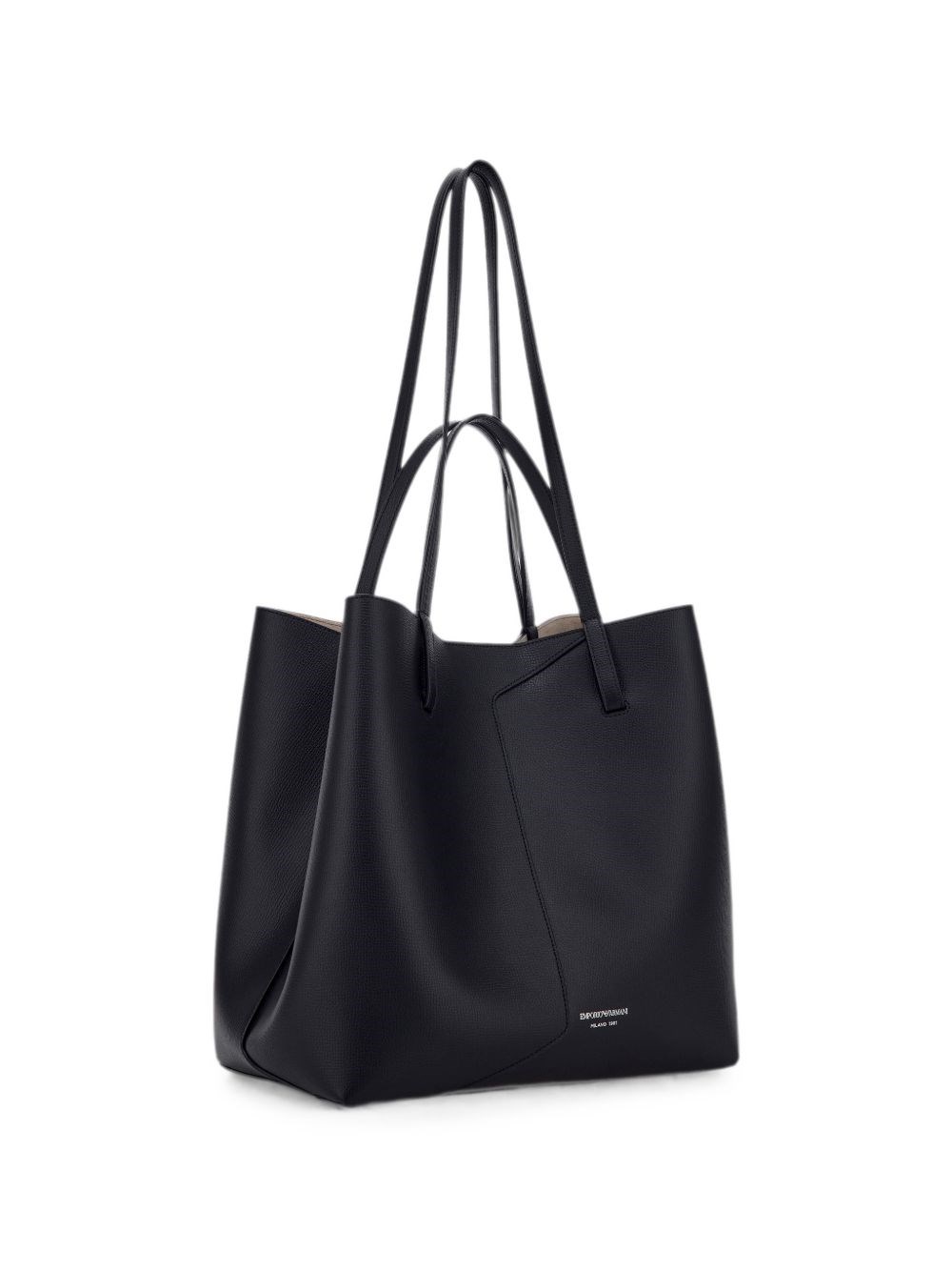 Emporio Armani Medium Leather Tote Bag