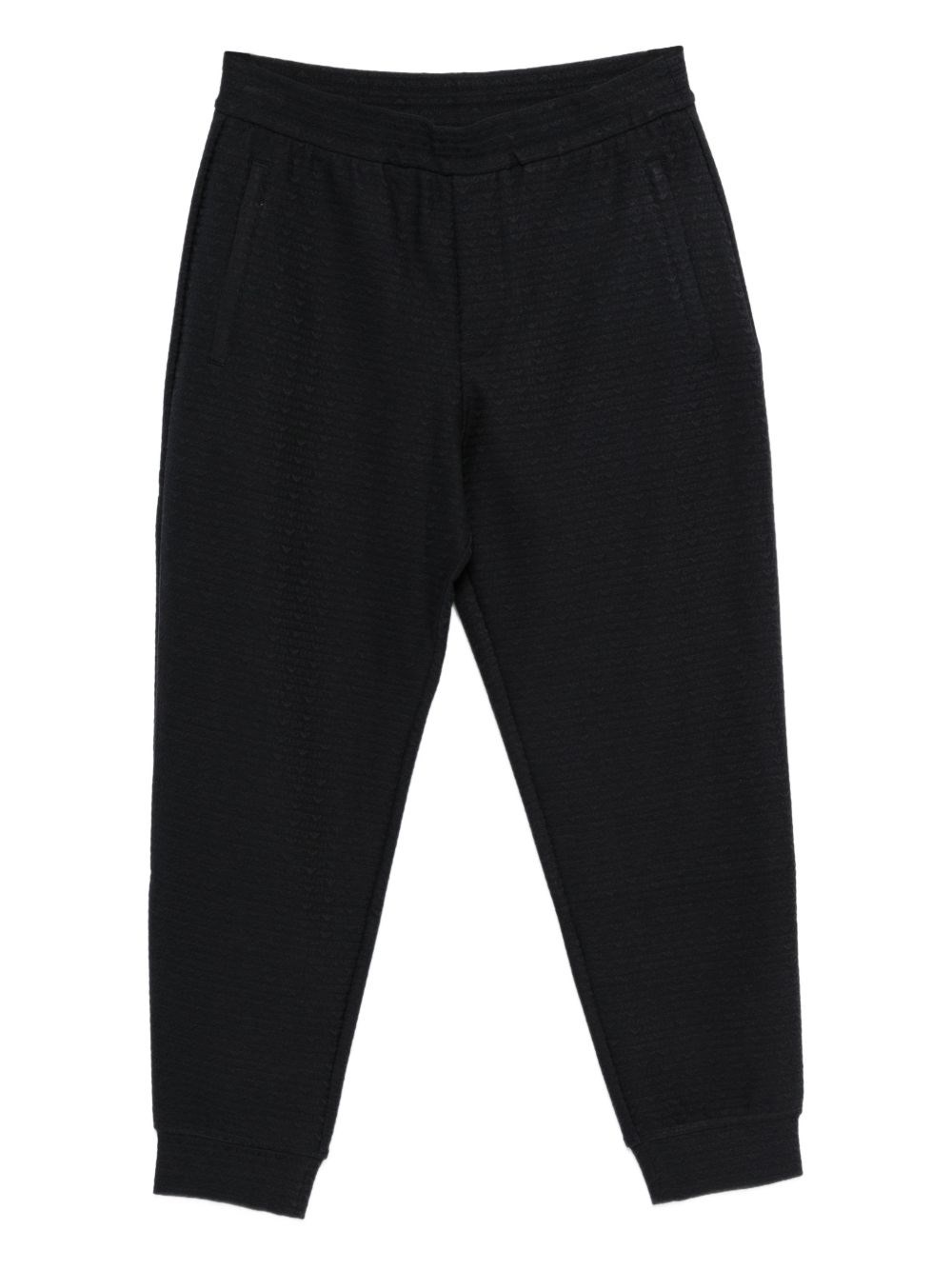 Emporio Armani Cotton Blend Sweatpants In Blue
