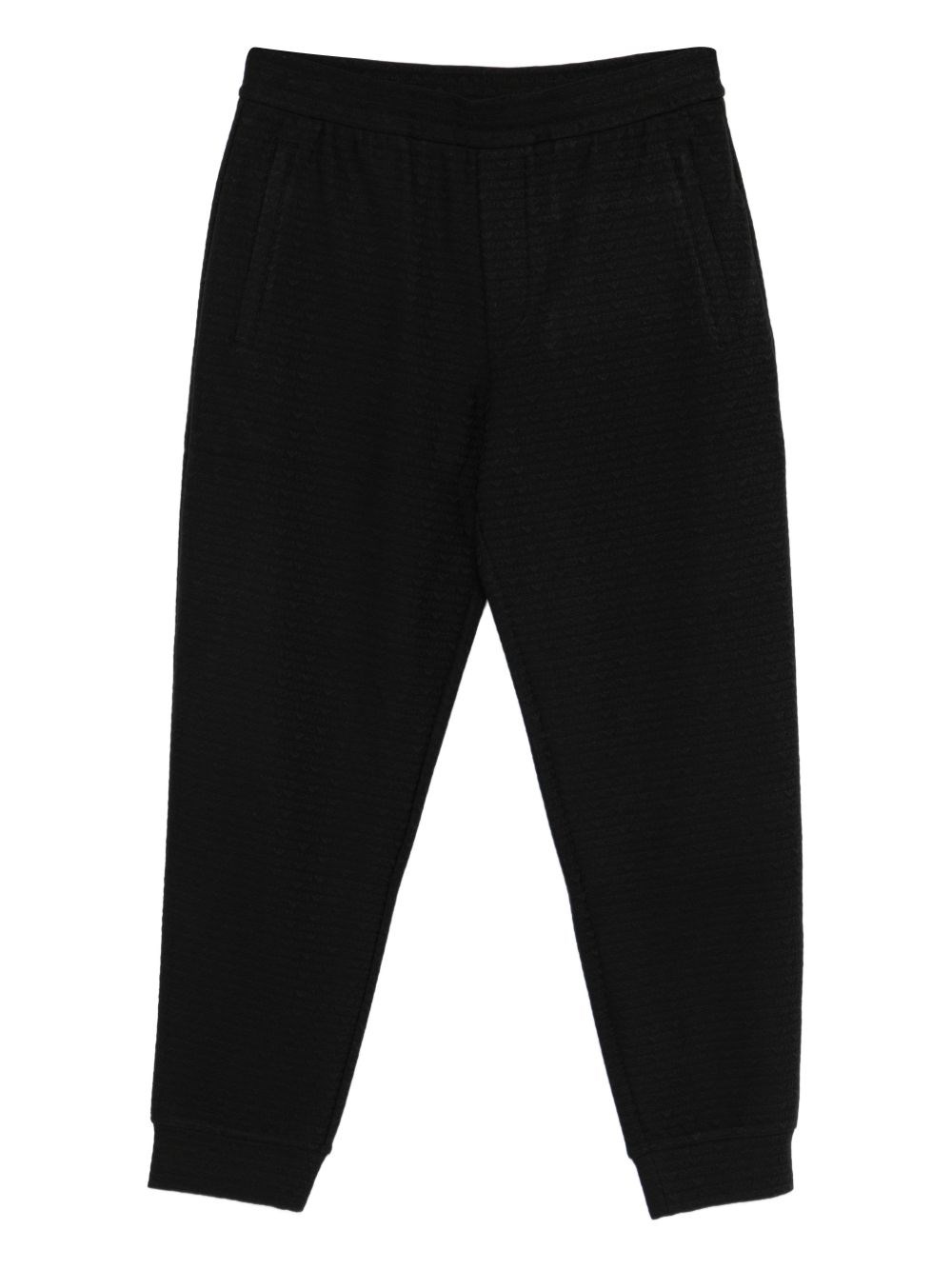 Emporio Armani Cotton Blend Sweatpants In Black