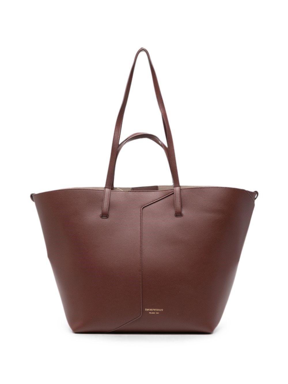 Emporio Armani Medium Leather Tote Bag