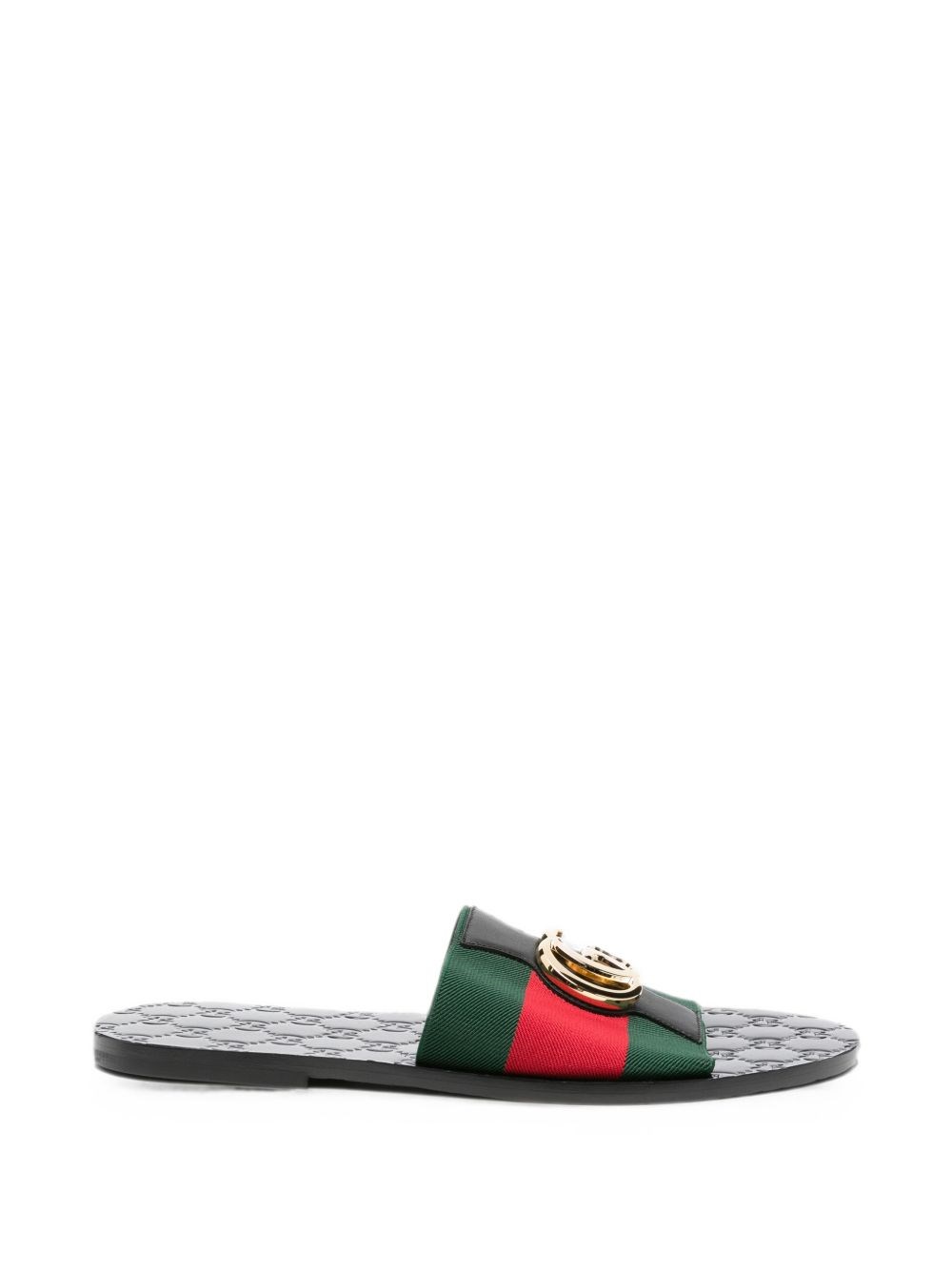 Slide Riviera in pelle neri
