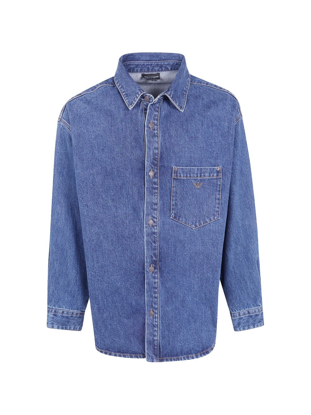 Emporio Armani Camicia In Denim Di Cotone
