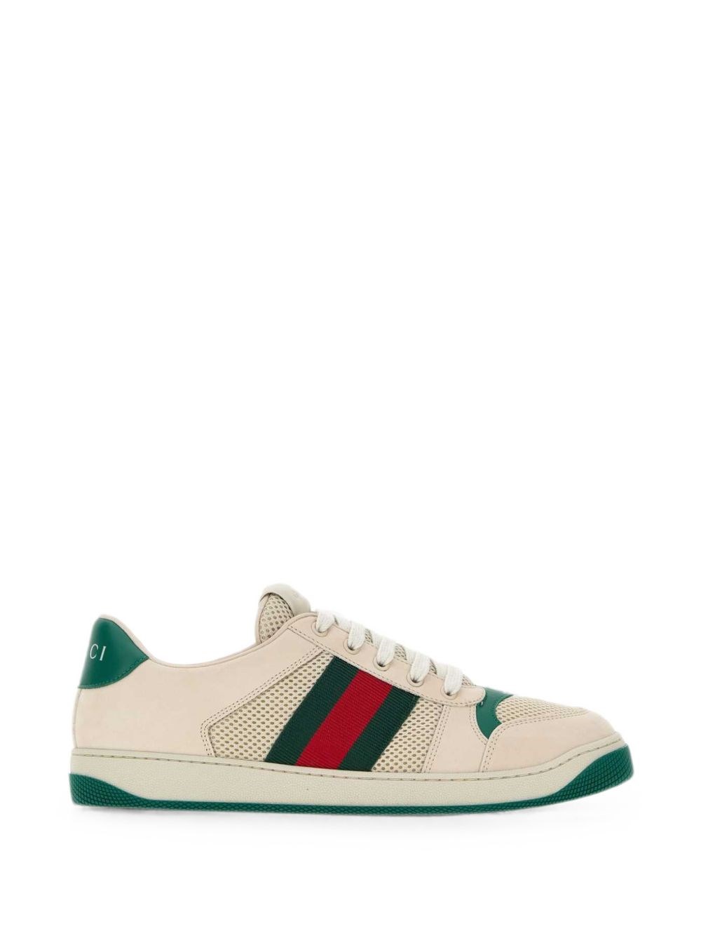 Screener Sneaker aus Mesh und Leder in Weiß/Grün