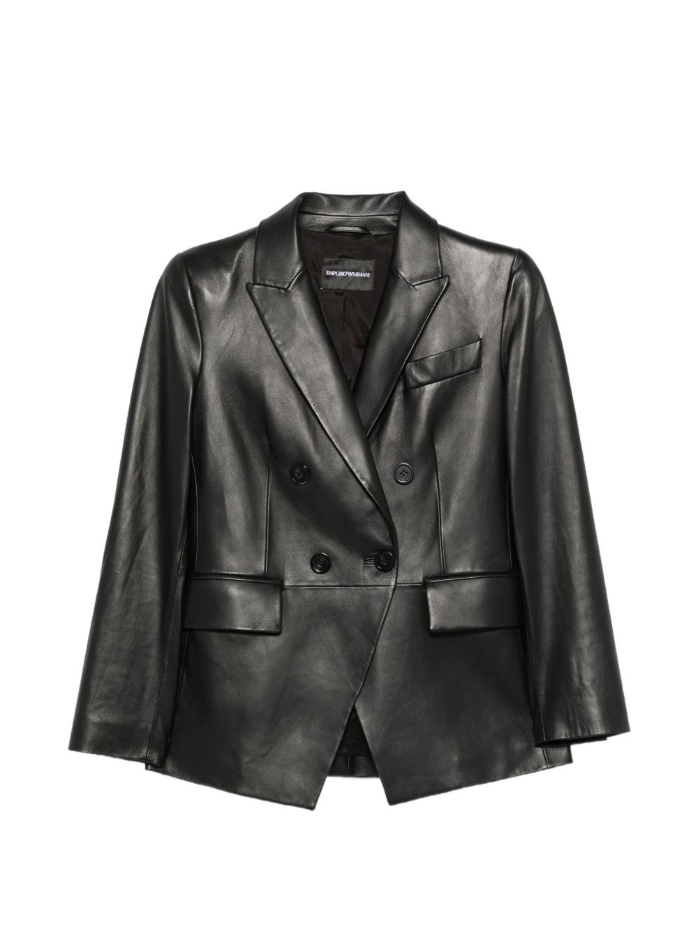 Emporio Armani Leather Blazer Jacket
