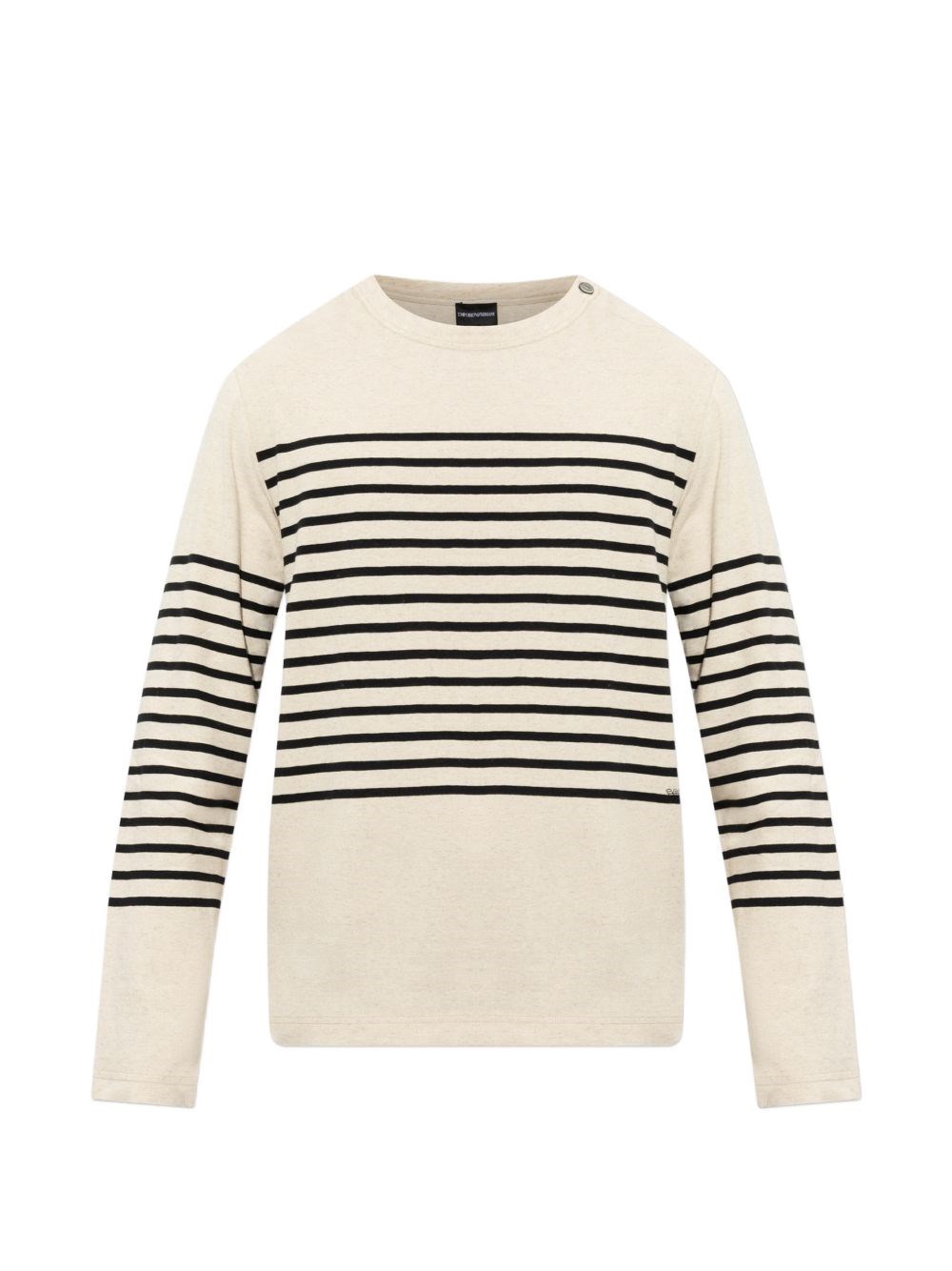 Emporio Armani Linen Blend Striped Jumper