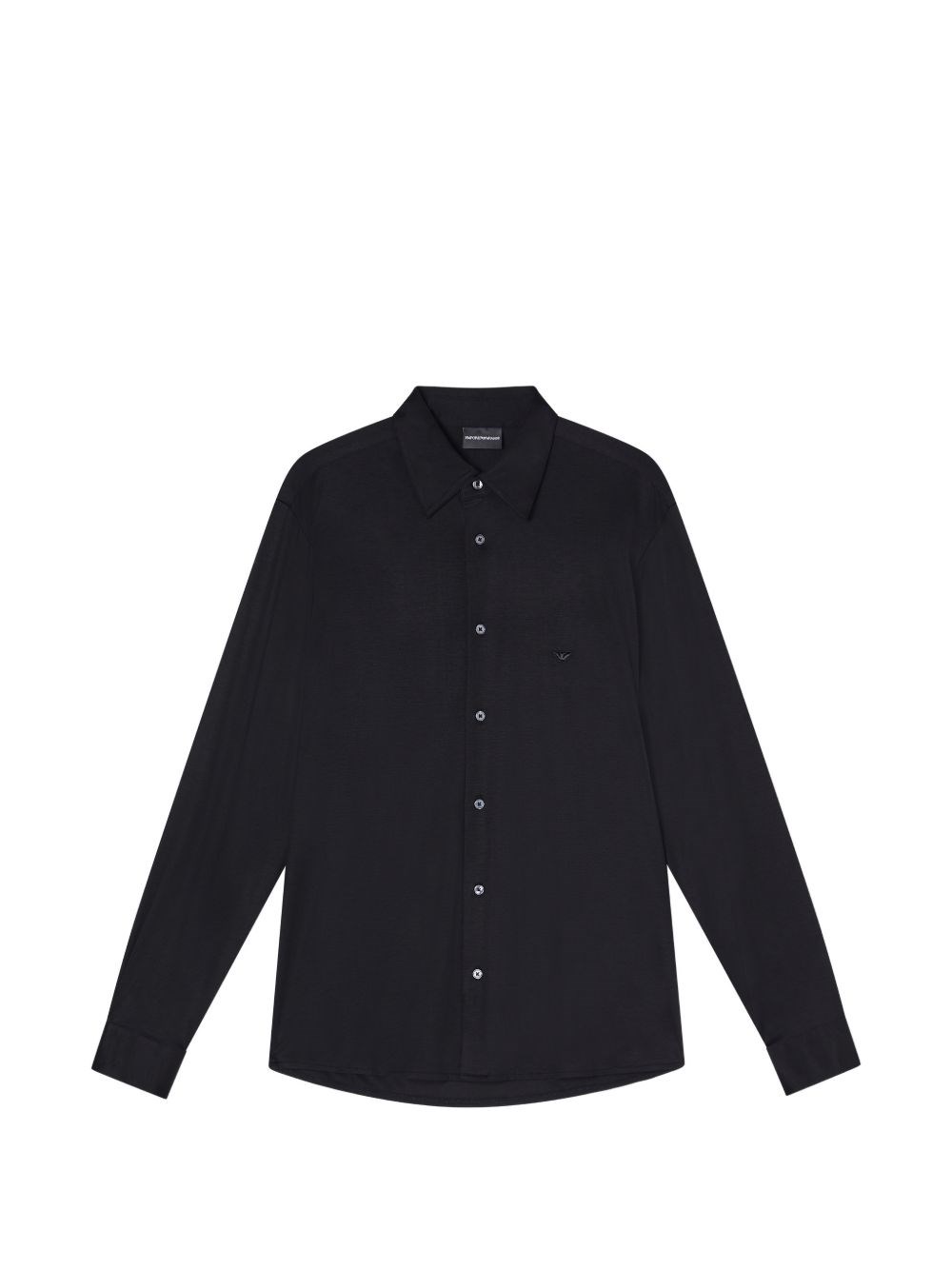 EMPORIO ARMANI STRETCH COTTON SHIRT Size: XXL, colour: BLACK