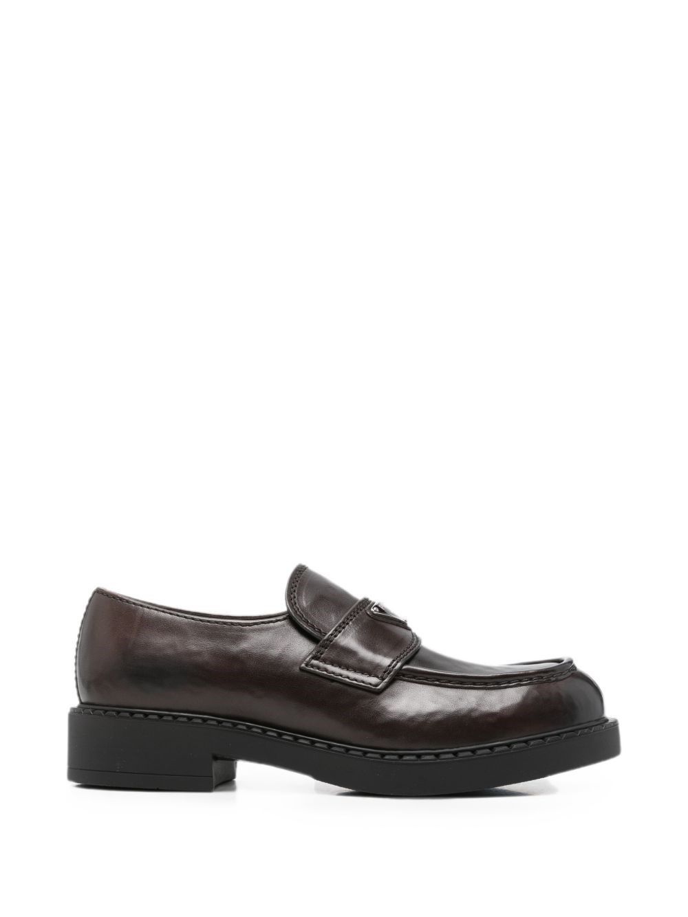 Prada Chocolate Leather Loafers