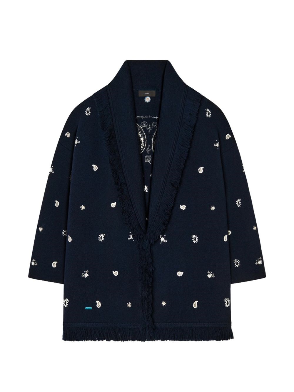 Alanui Echoes Of The Bandana Cashmere Cardigan