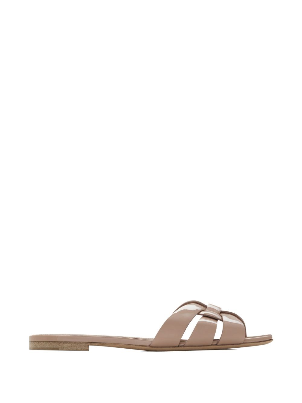 Saint Laurent Tribute Nu Pieds Leather Flat Sandals
