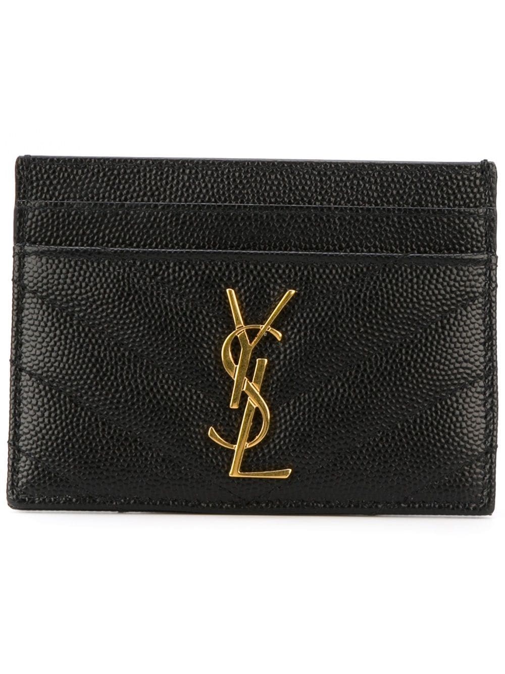 Saint Laurent Cassandre Leather Card Case