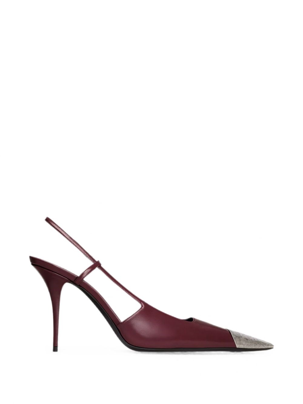 Saint Laurent Jeanne Leather Slingback Pumps