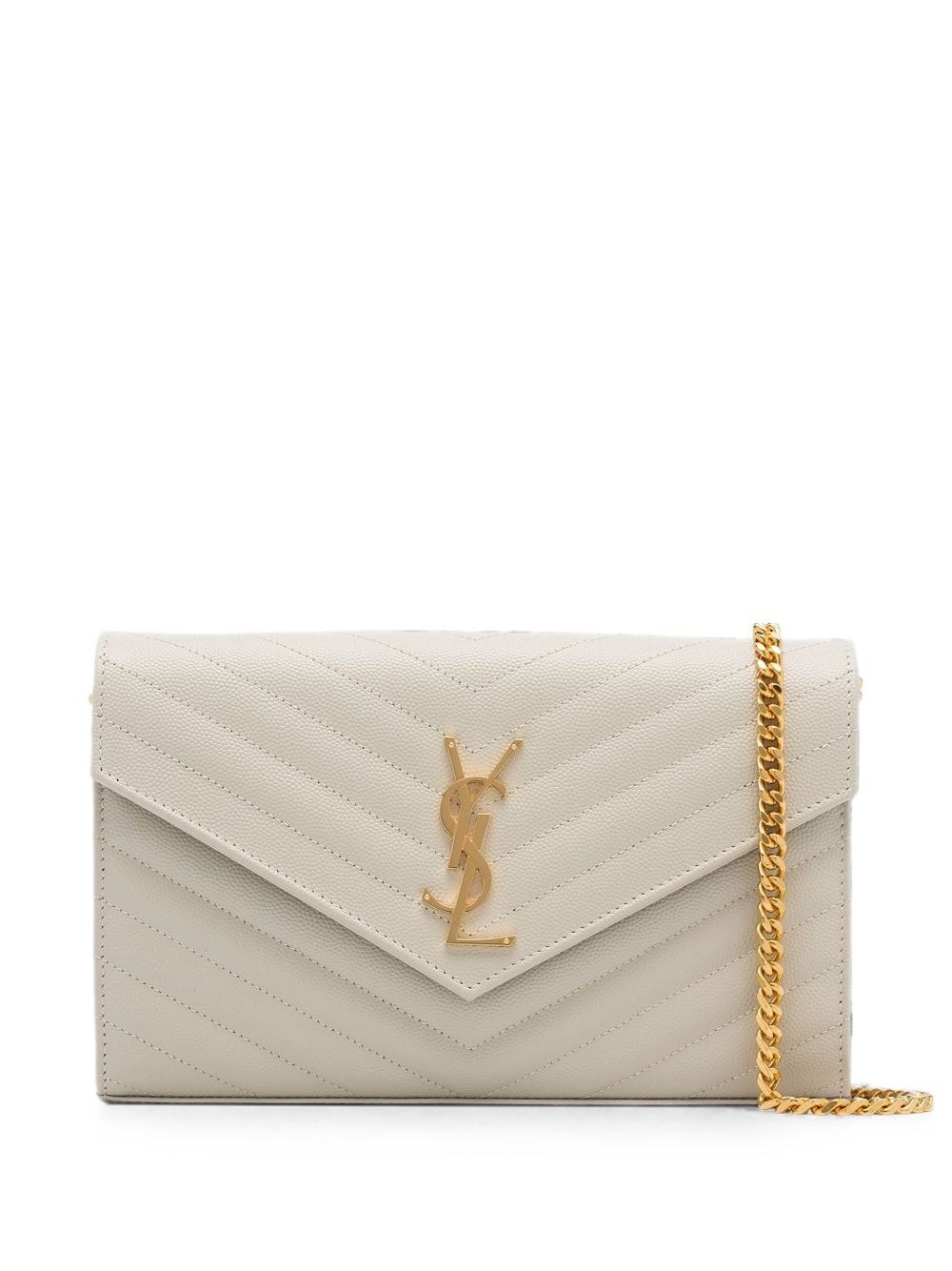 Saint Laurent Cassandre Leather Wallet On Chain