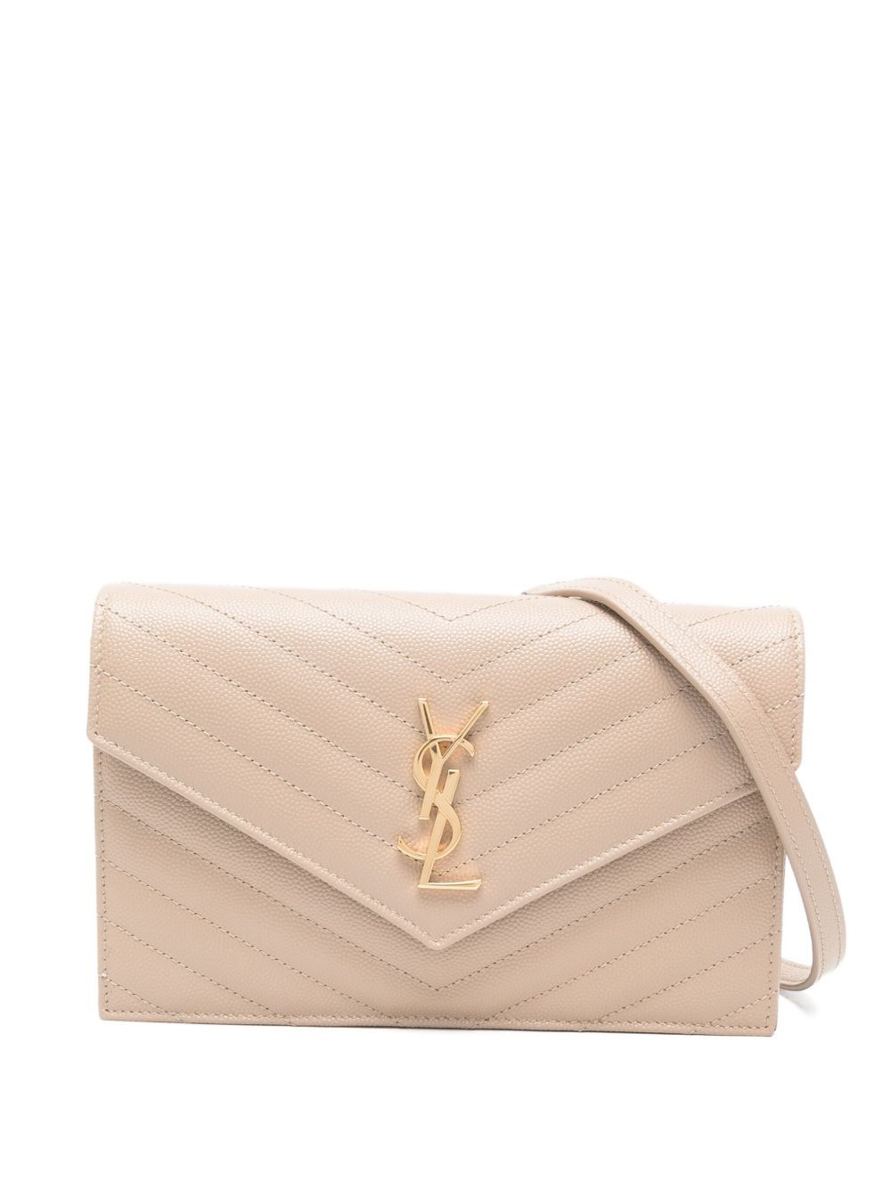 Saint Laurent Cassandre Leather Wallet On Chain