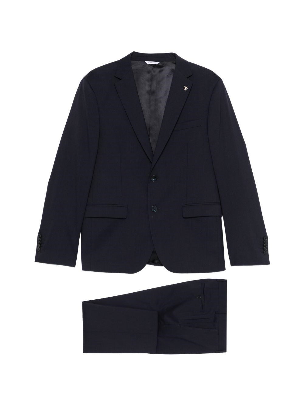 Manuel Ritz Virgin Wool Suit In Black