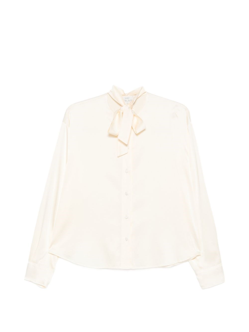 Forte Forte Silk Bow-tie Shirt In White