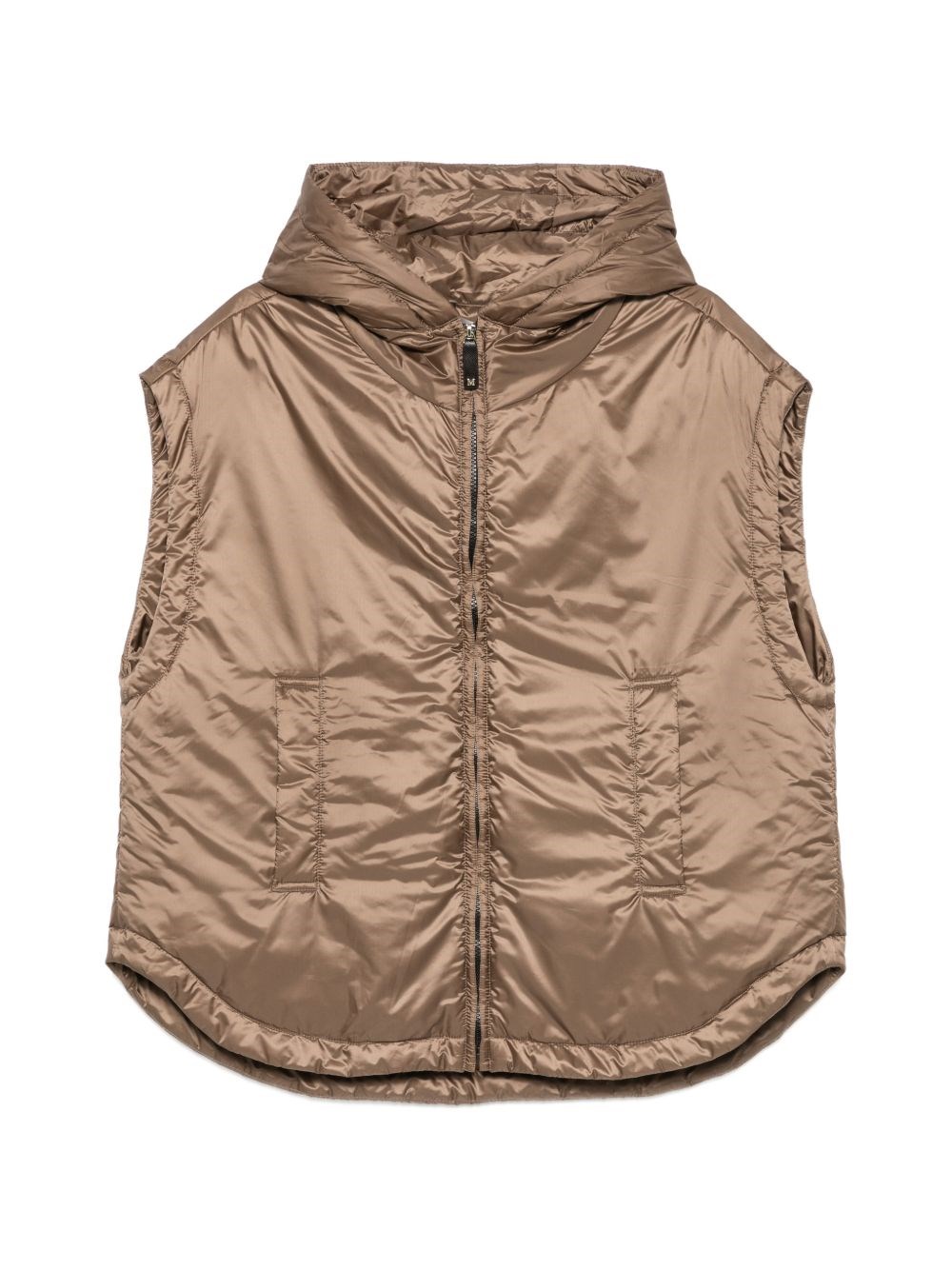 Max Mara The Cube Down Vest In Brown