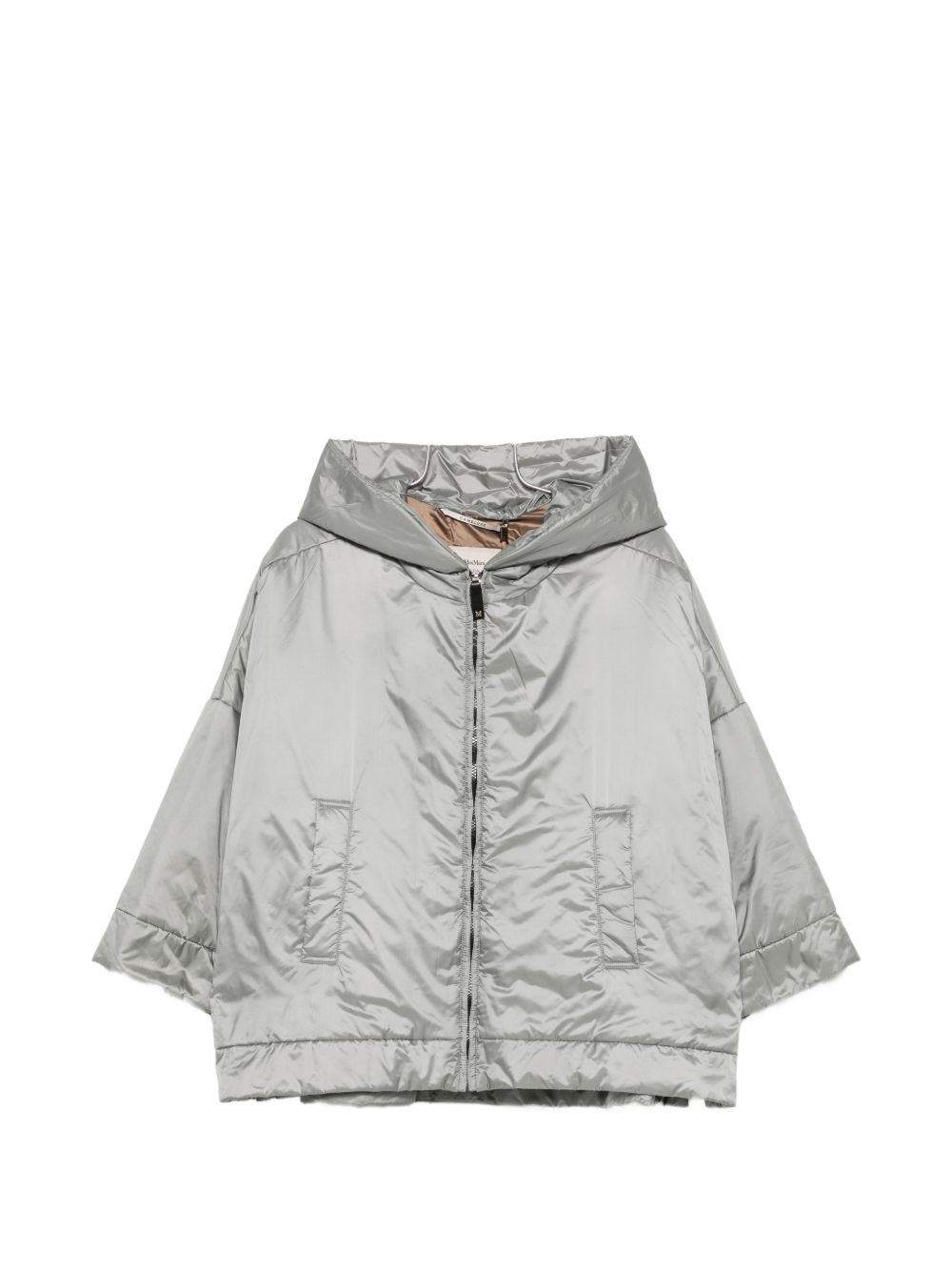 Max Mara The Cube Nylon Padded Blouson Jacket In Grey