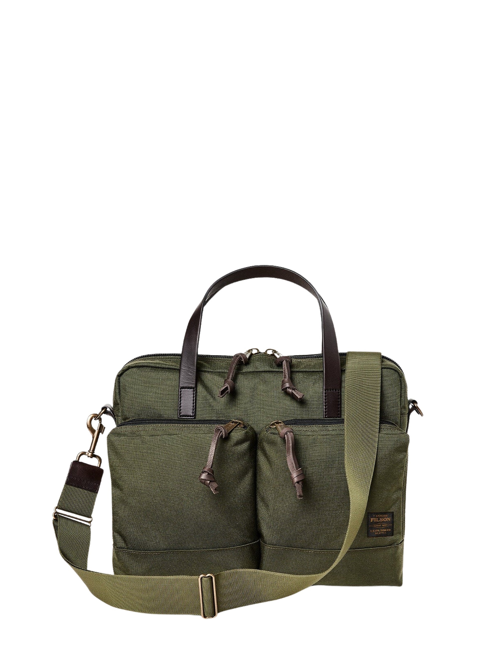 Filson Dryden Multi-pocket Briefcase In Green