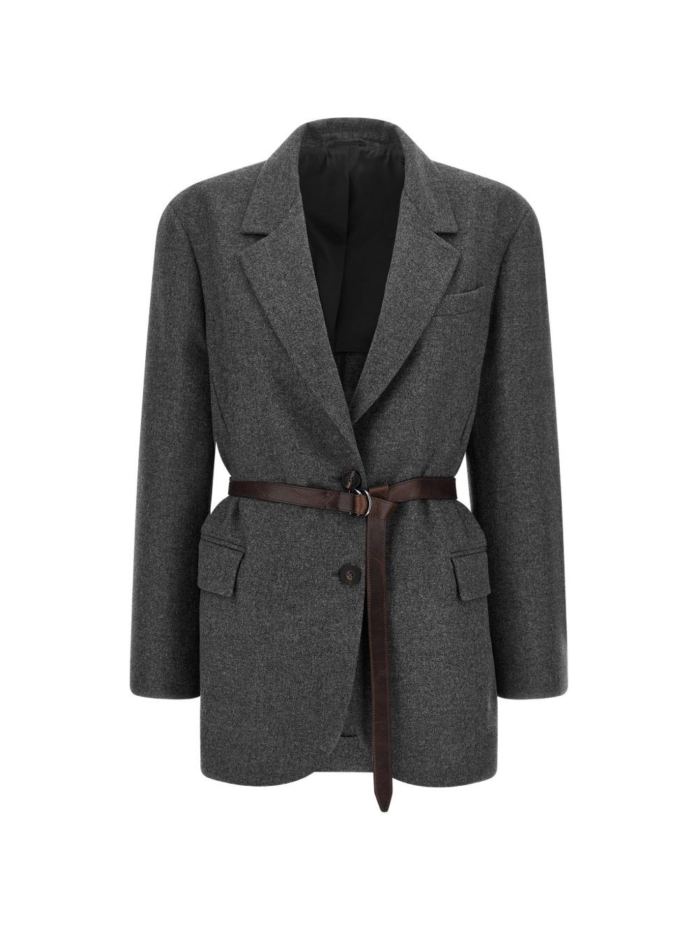 Brunello Cucinelli Wool Single-Breasted Blazer Jacket