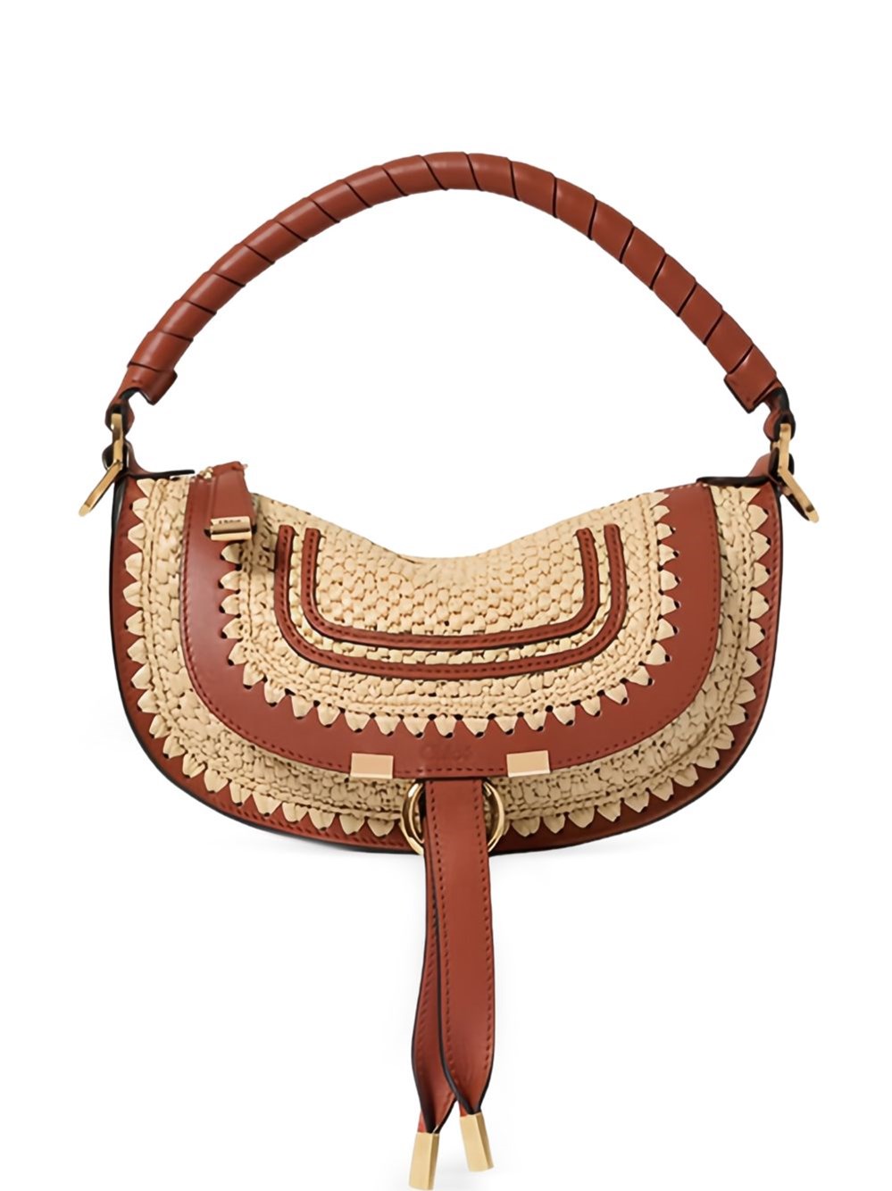 Chloé Marcie Mini Rafia Shoulder Bag