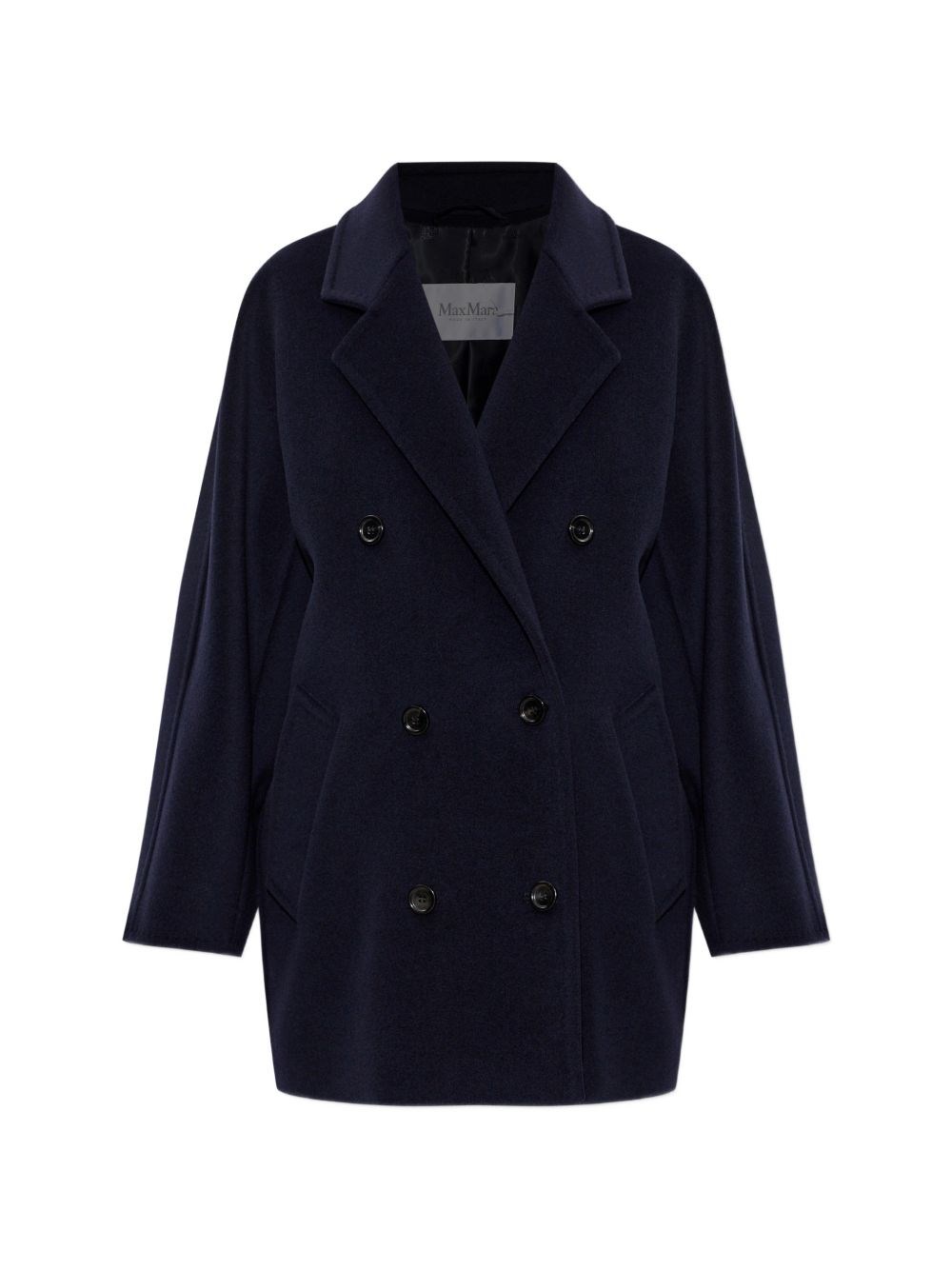 Max Mara Wool And Cashmere Short Coat In Blue