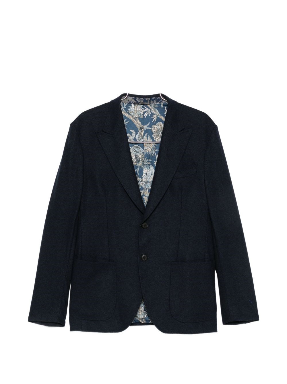 Etro Wool Blend Blazer — Navy