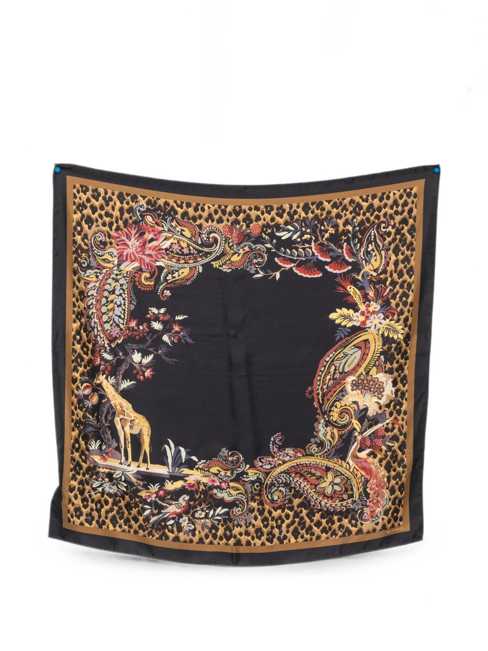 Etro Paisley Patterned Silk Scarf In Multi