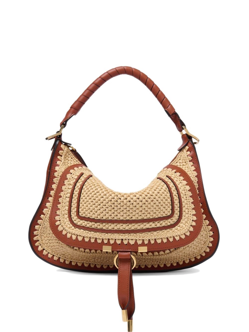 Chloé Marcie Small Rafia Shoulder Bag