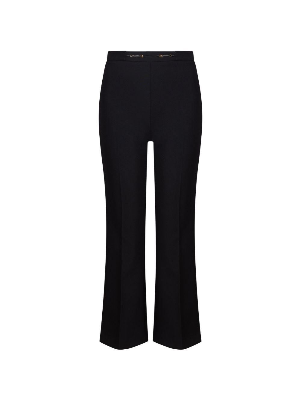 Elisabetta Franchi Horsebit-Detail Flared Trousers