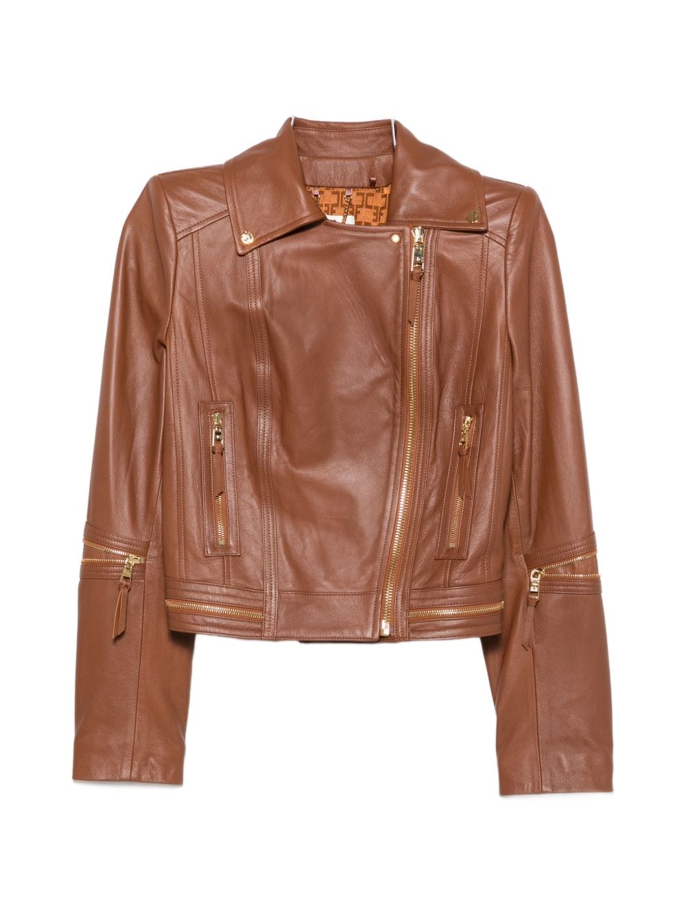 Elisabetta Franchi Leather Biker Jacket