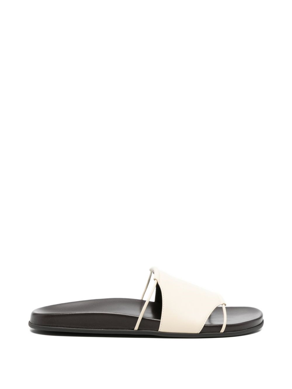 The Row Vivienne Leather Slide Sandals