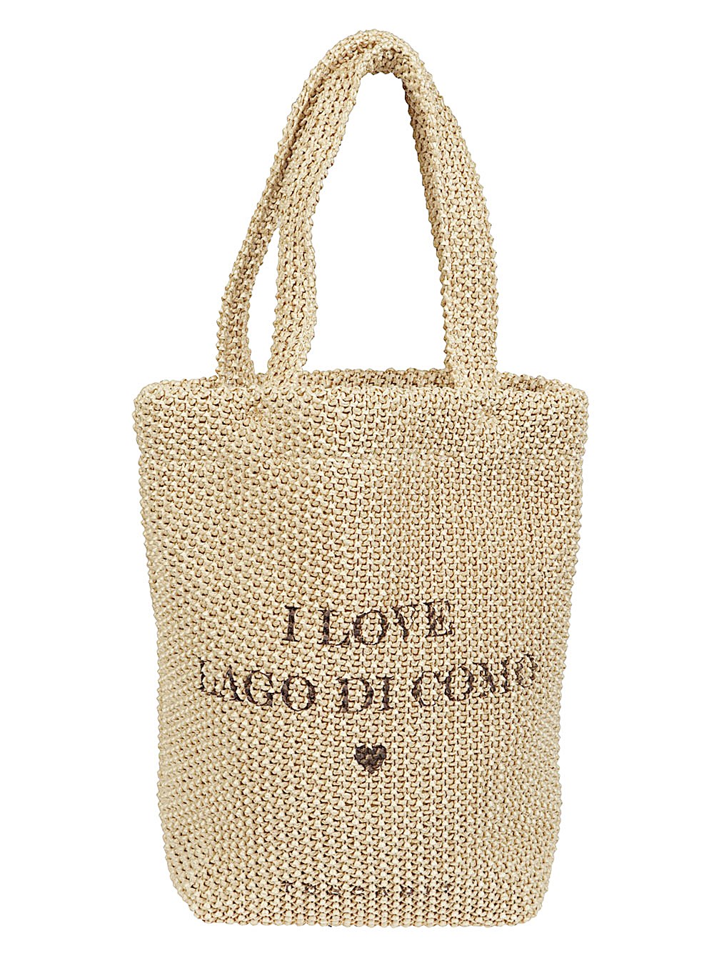 I Love Lago Di Como Rafia Tote