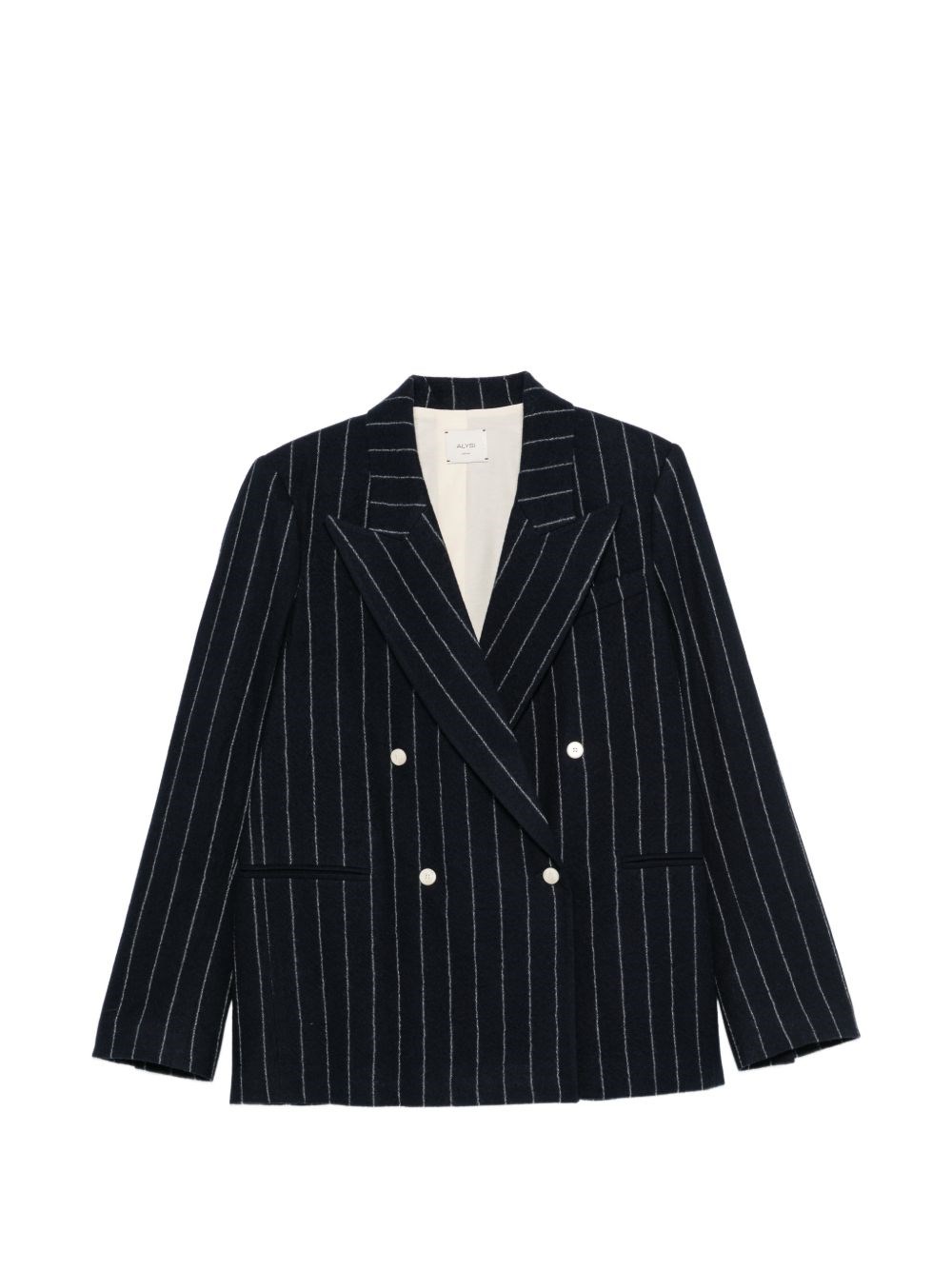 Striped Double-Breasted Jacket