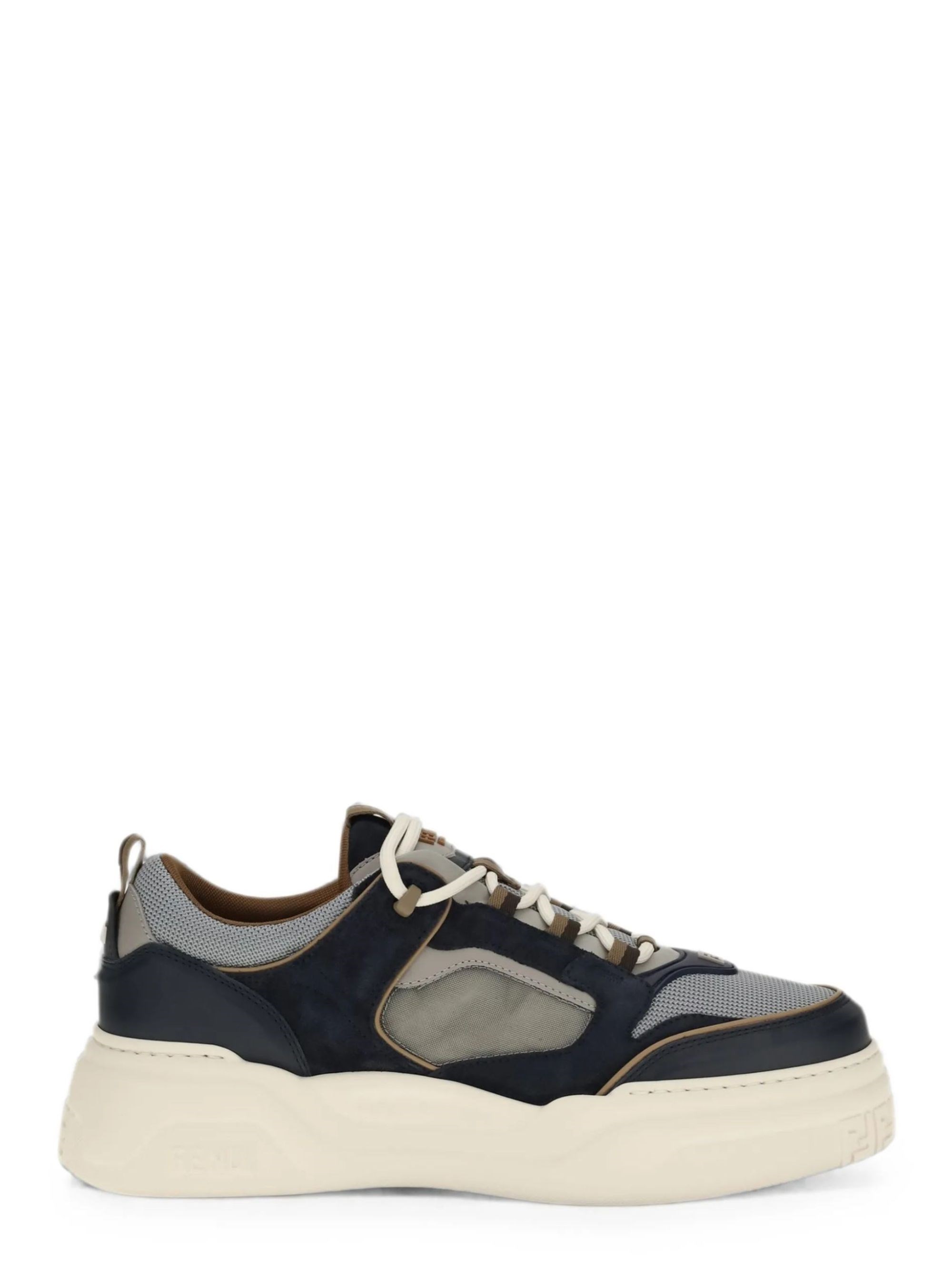 Fendi Multicolor Calf Leather Bos Taurus Athletic Sneakers - EU41/US8 - Image 3