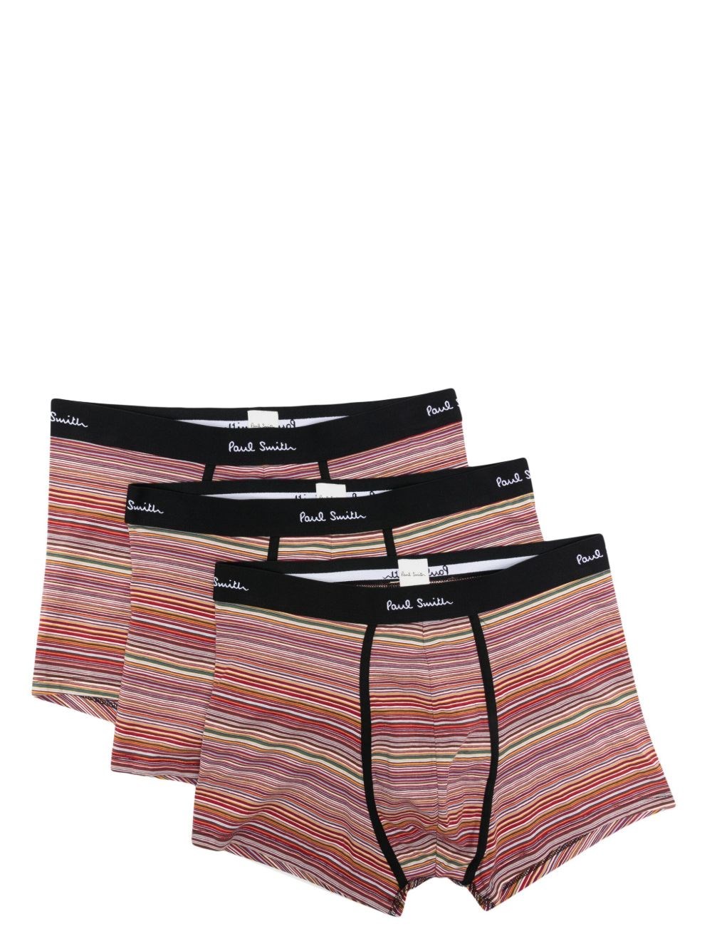 Paul Smith Organic-Cotton 'Signature Stripe' Low-Rise Boxer Briefs Three Pack