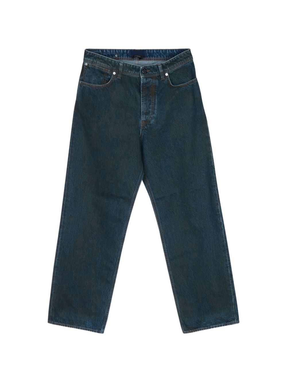 Men s Laser Pigment Indigo Denim Jeans Blue Black