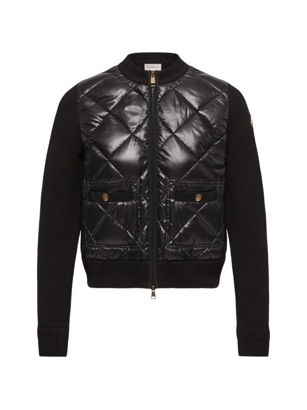 Moncler Wool And Nylon Padded Cardigan