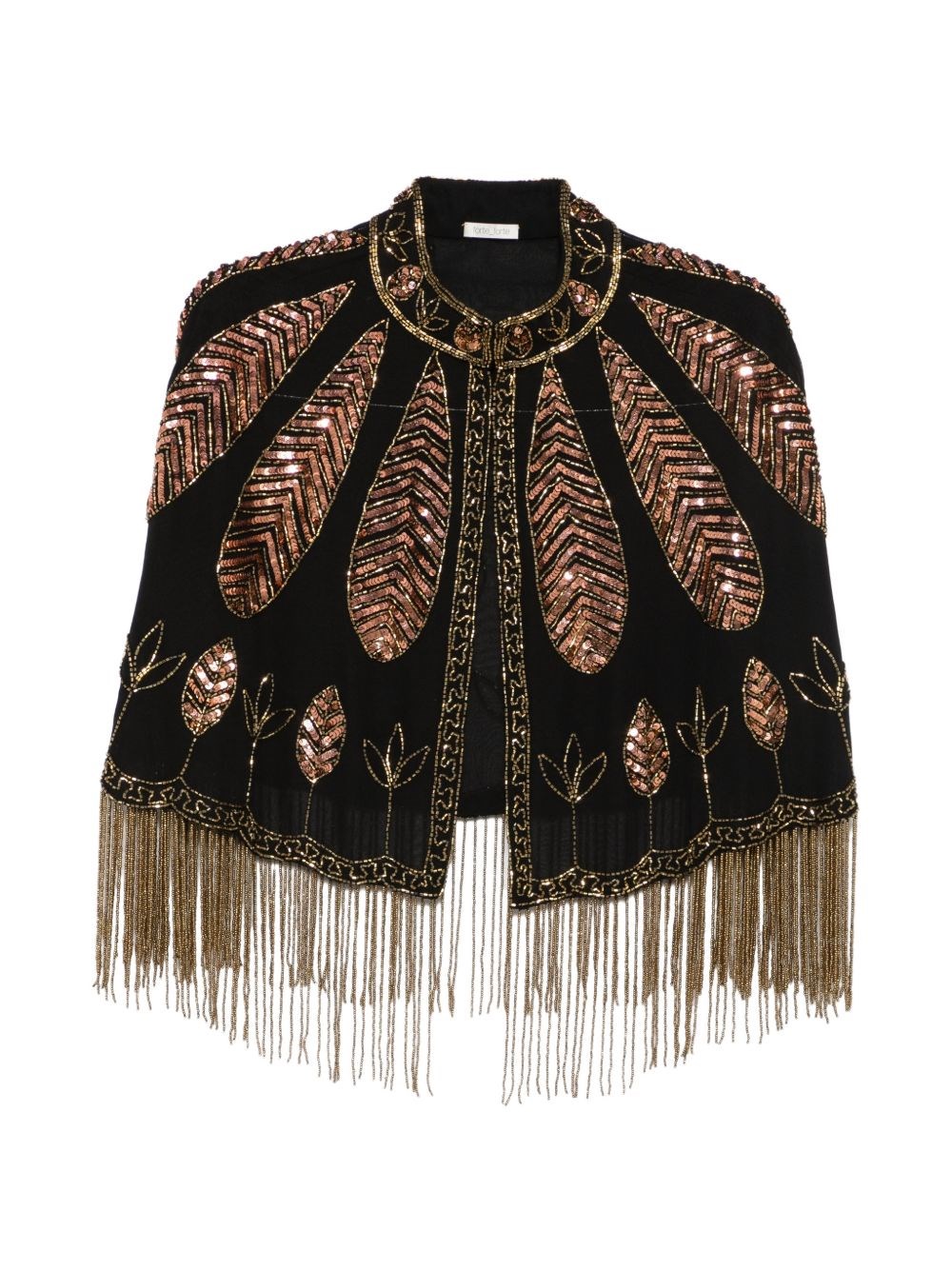 Forte Forte Sequined Cape In Black