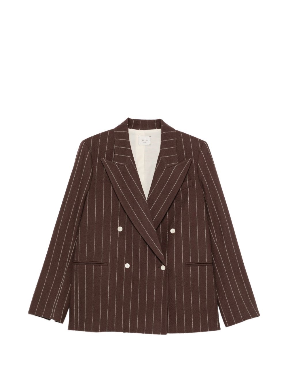 Striped Double-Breasted Jacket