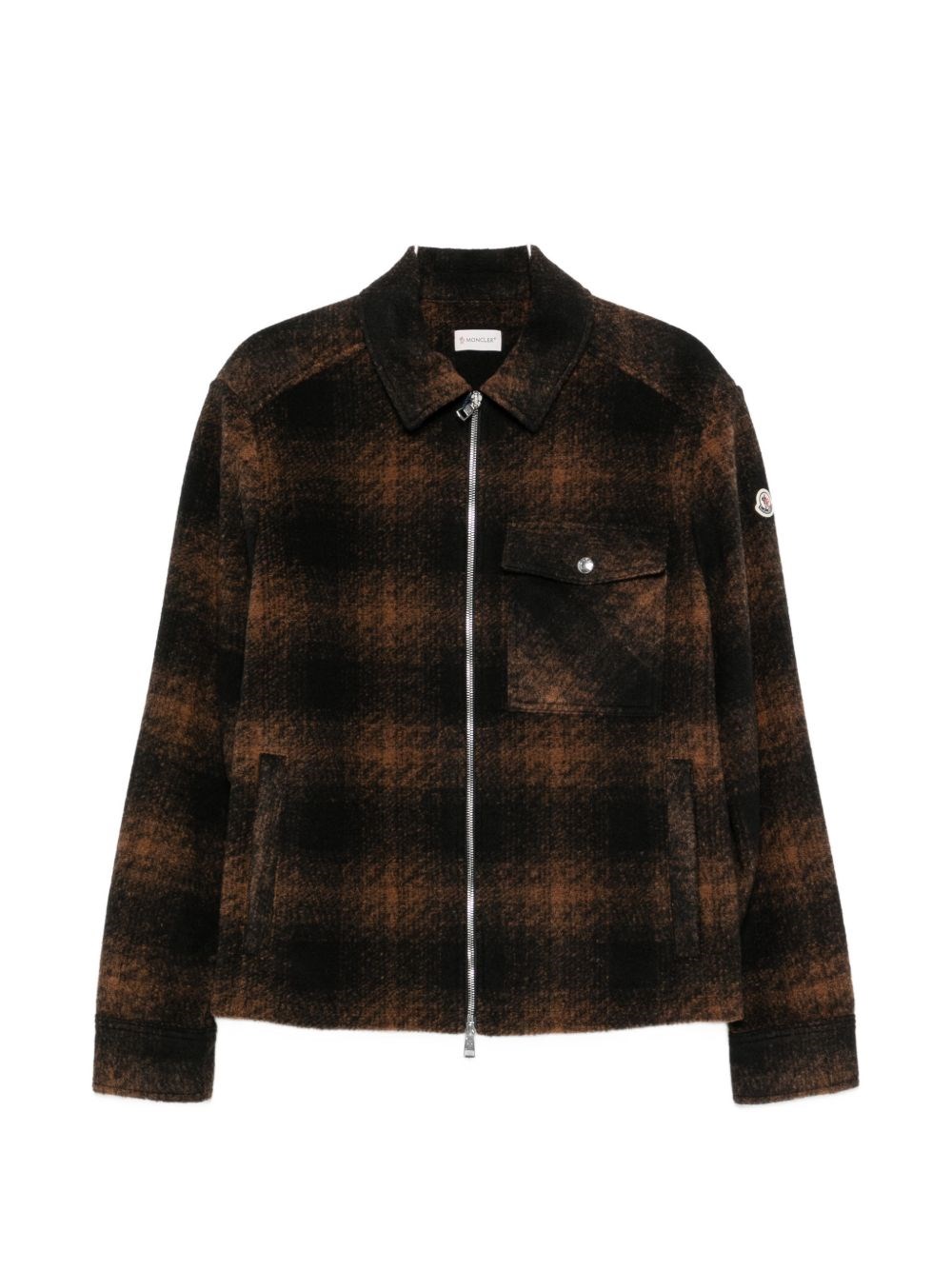 MONCLER CHECKERED ZIP OVERSHIRT Size: XL, colour: VARIOUS