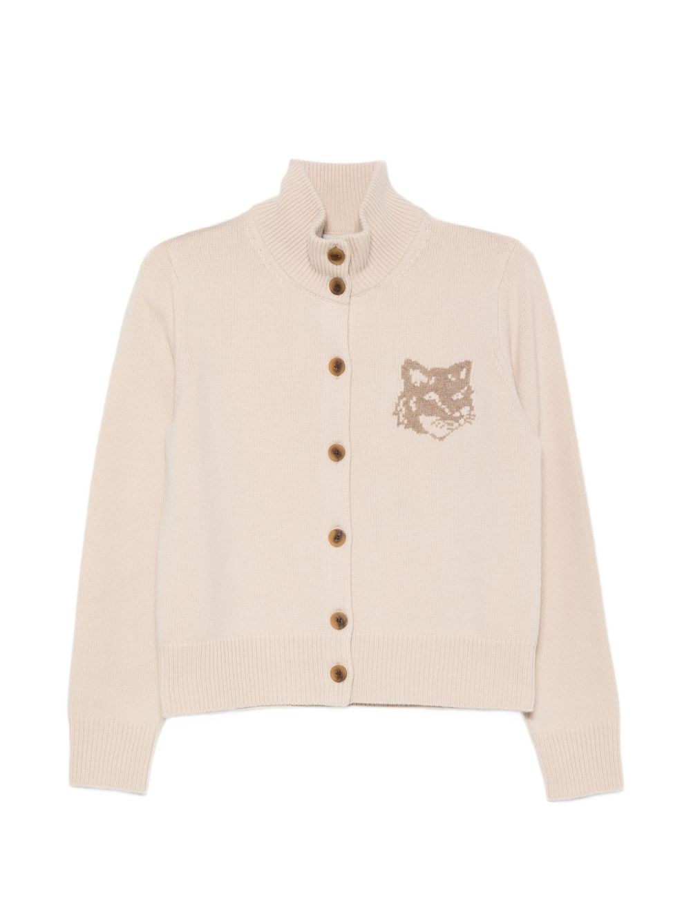 MAISON KITSUNE’ Fox Head Wool Cardigan