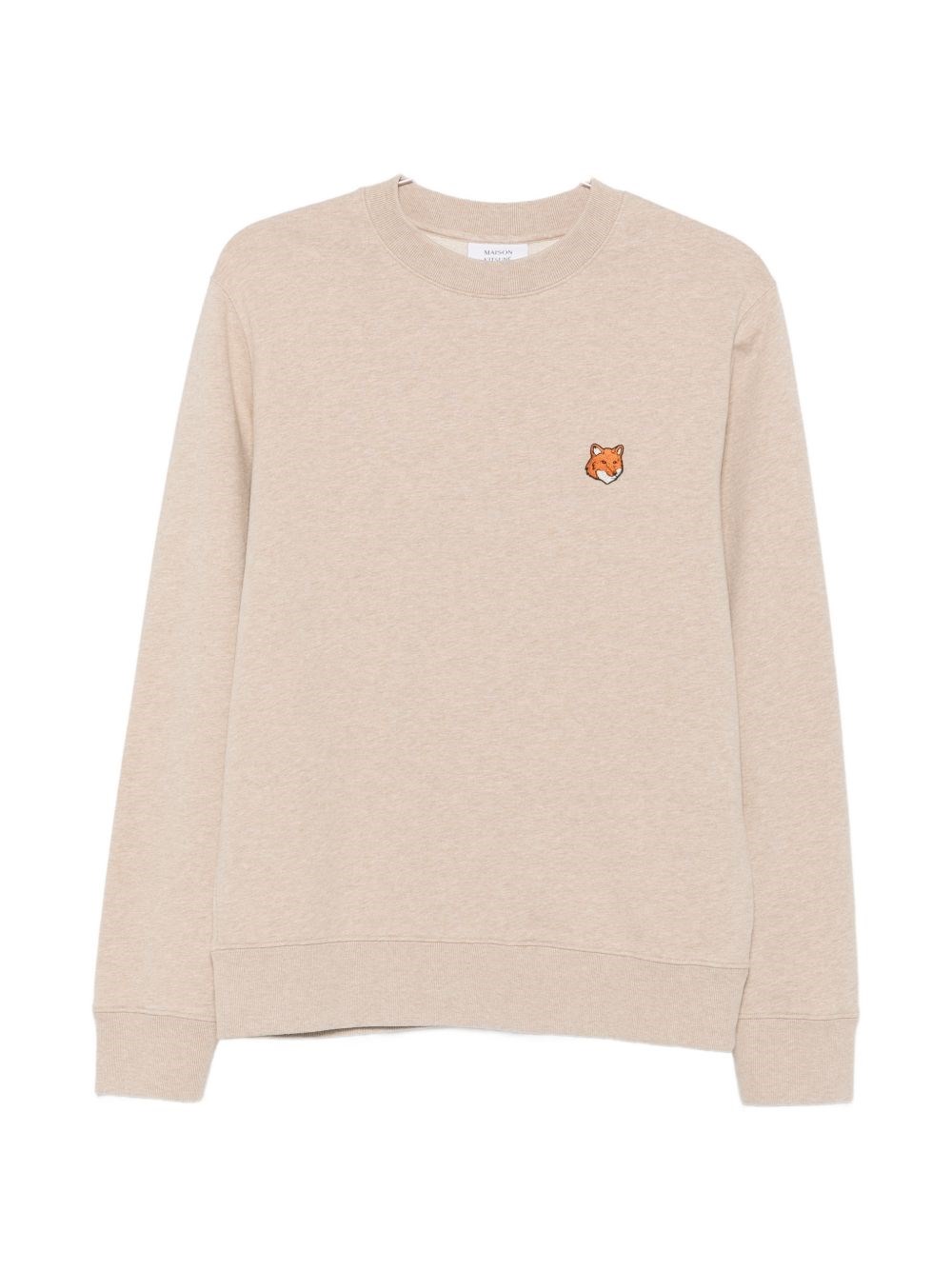 MAISON KITSUNE' Fox Head Cotton Crewneck Sweatshirt
