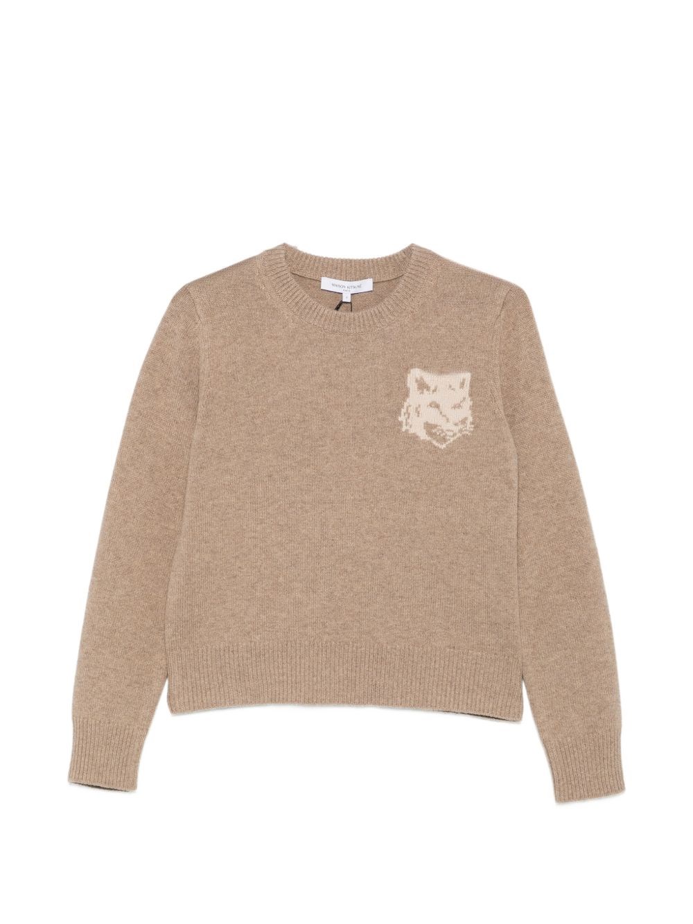 Maison Kitsune’ Fox Head Wool Crewneck Jumper
