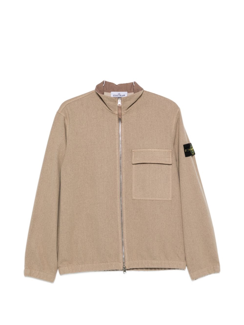 Stone Island Zipped Overshirt By Stone Island