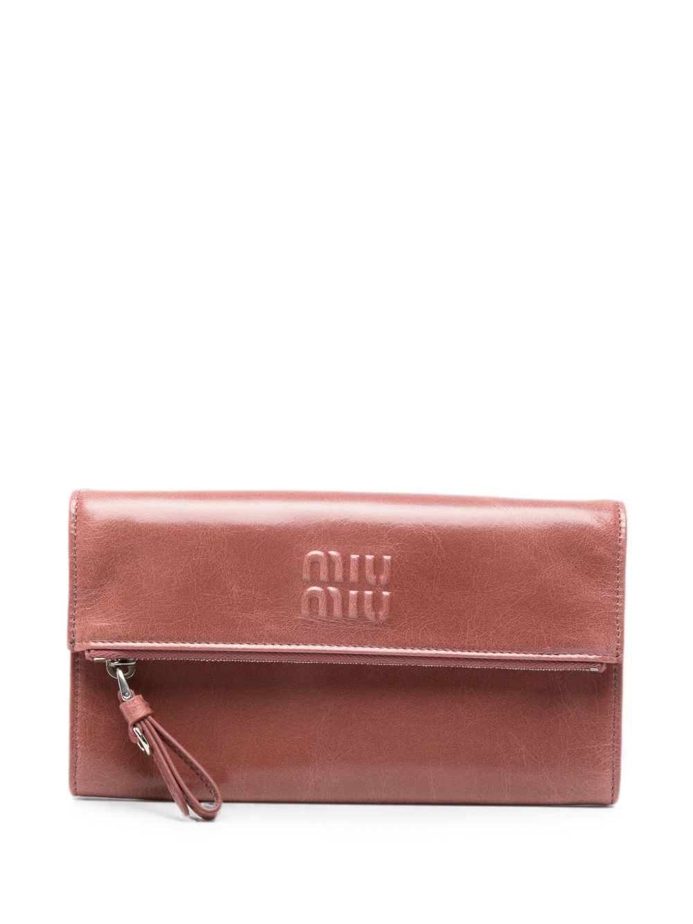 Miu Miu Velvet Leather Wallet — Pink
