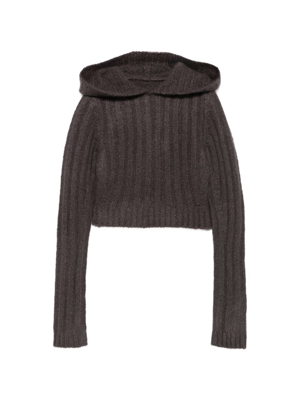Rick Owens Cashmere Cropped Hoodie