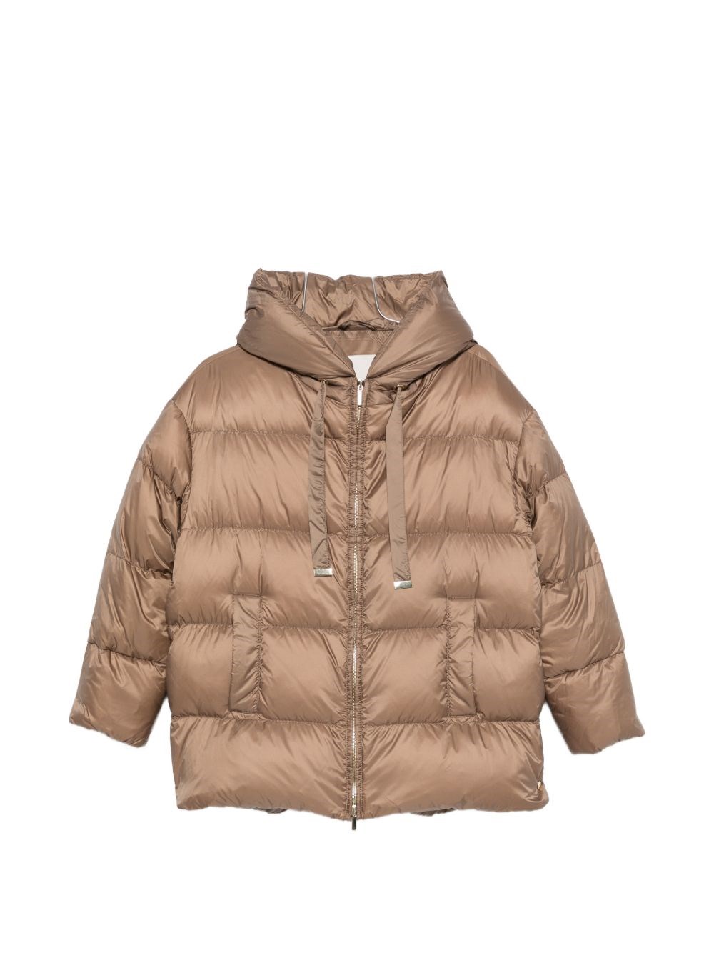 Max Mara The Cube Midi Down Vest In Beige
