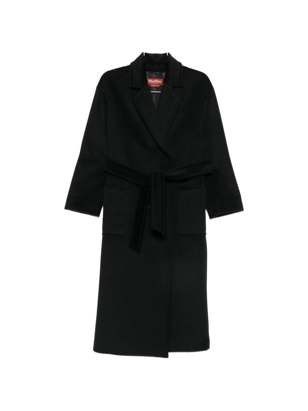 Max Mara Max Mara Wool Coat With Notch Lapels, Wrap Design And Detacha