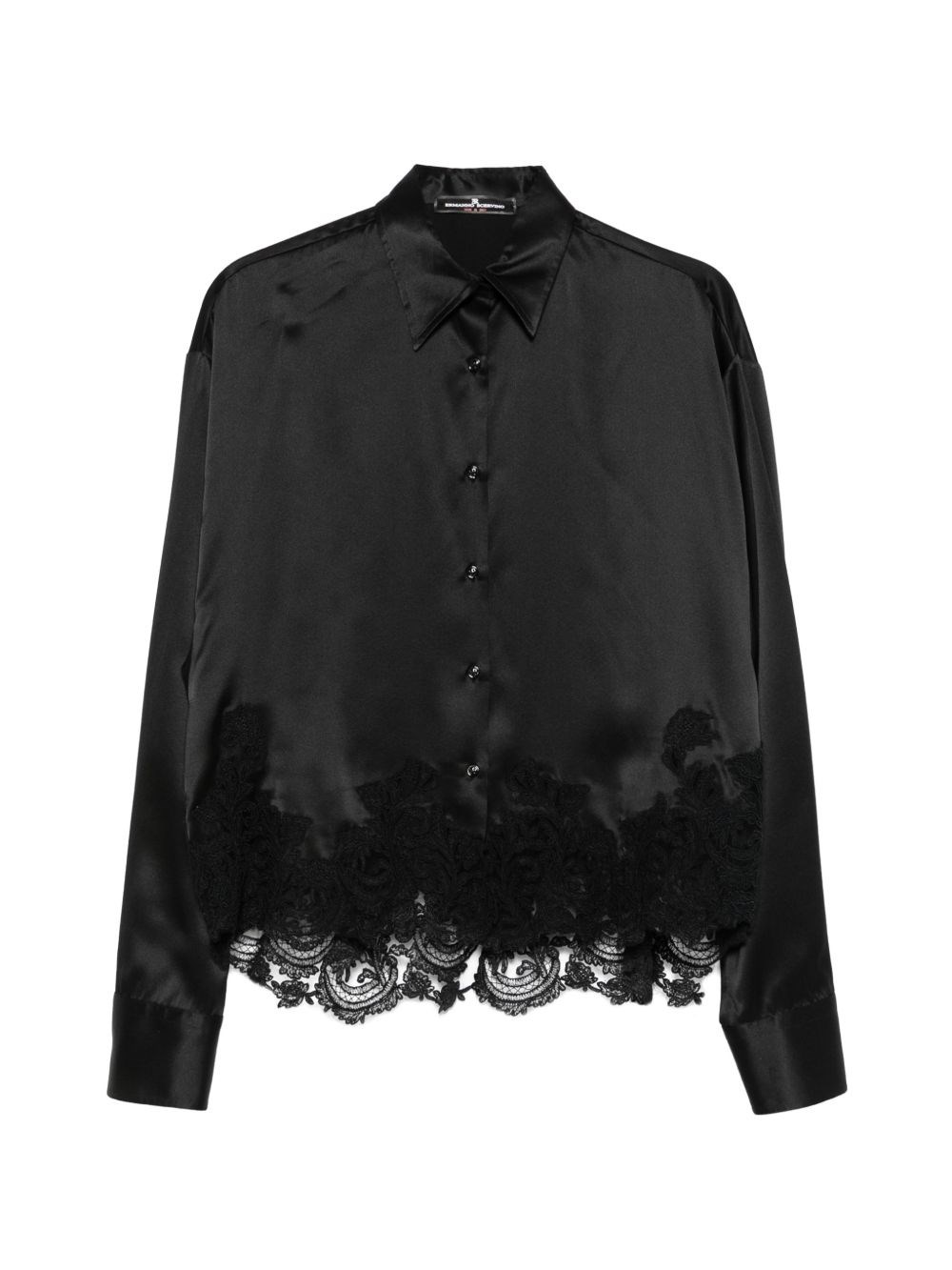 Ermanno Scervino Camicia In Seta Con Pizzo