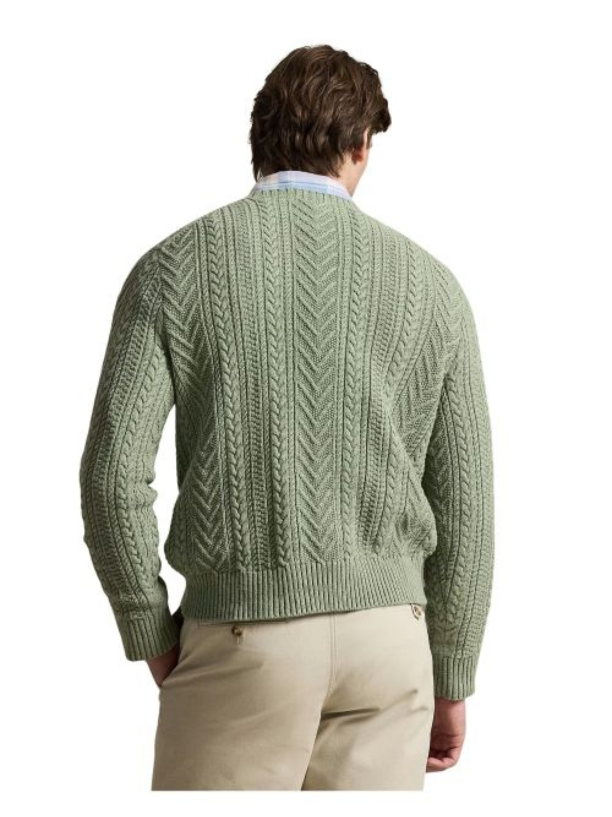 POLO RALPH LAUREN Maglione In Cotone E Lino A Treccia Aran